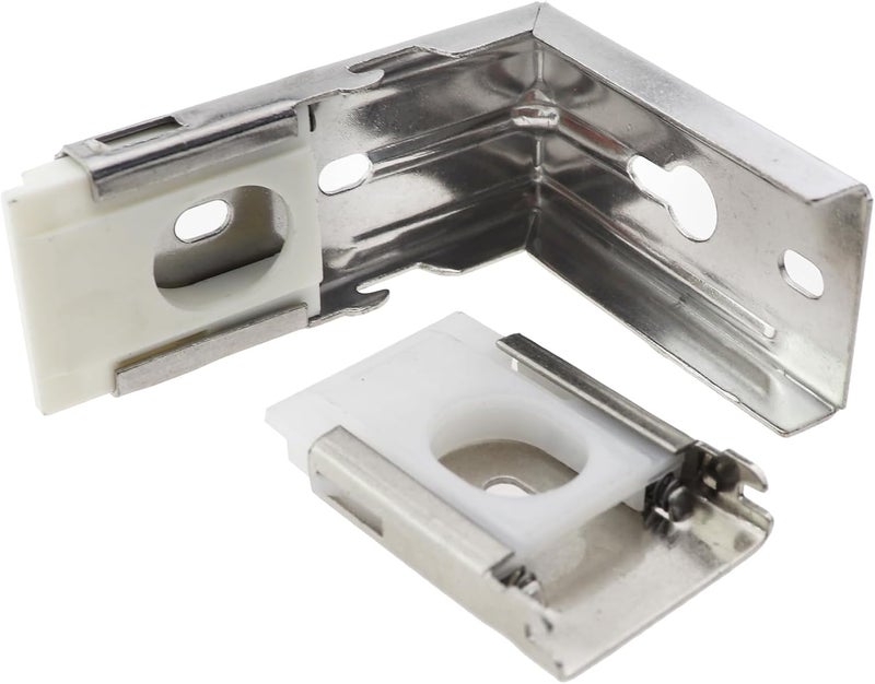 Caishun 2 Sets 2.8x1.2inch Silver Metal Vertical Blind Mounting Bracket Replacement Mounting Hardware for Interior and Exterior Zebra Roller Blinds and Soft Screen Shades - Image 5